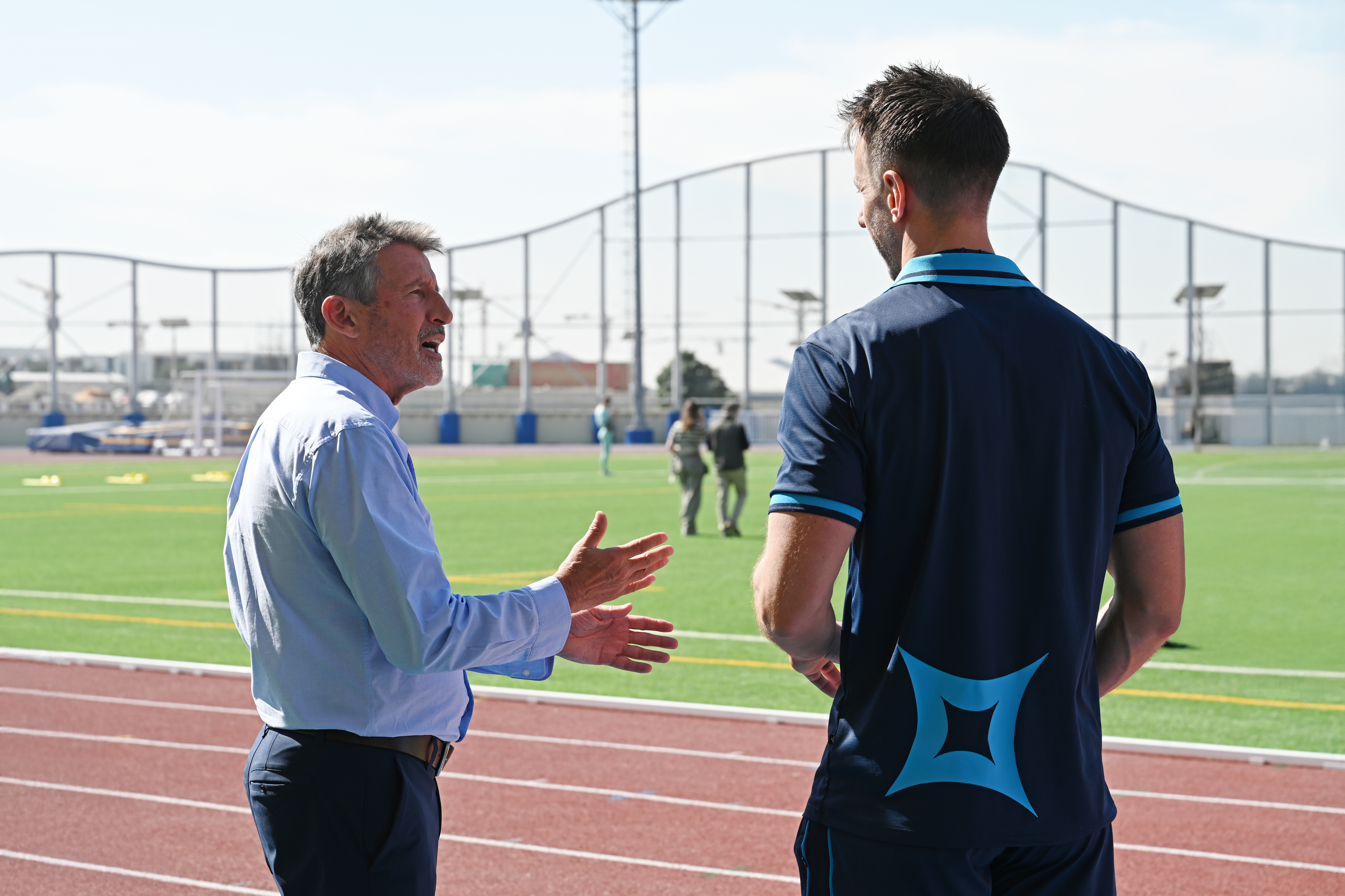 Athletes training with specialist coaches on SRI sports facilities
